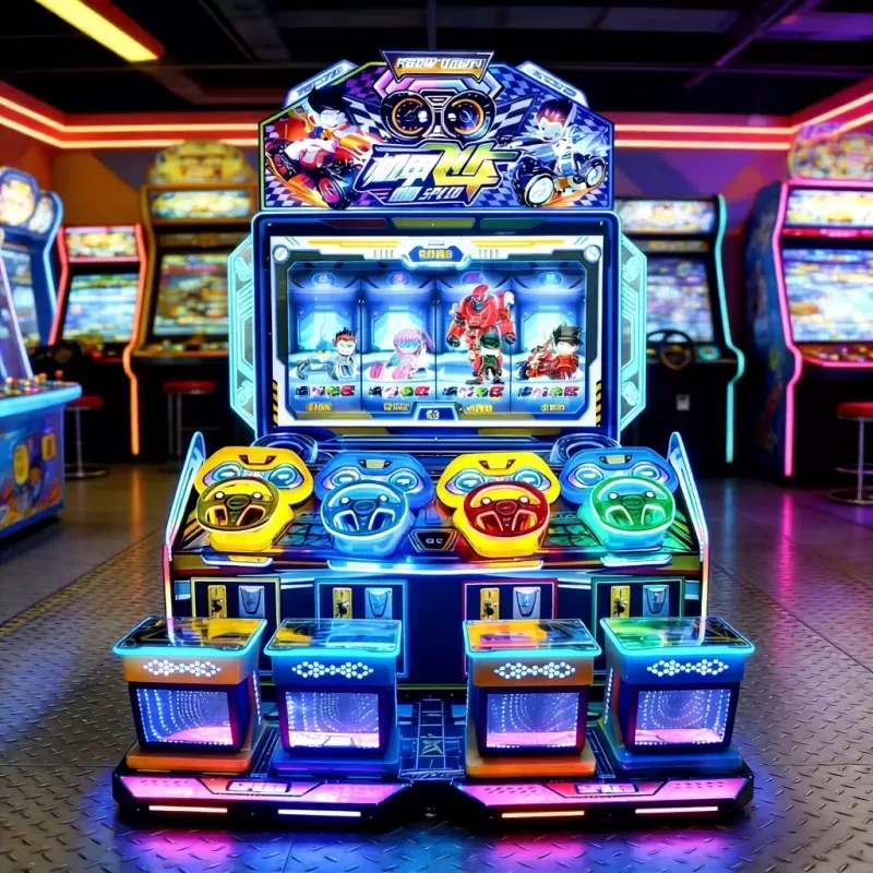mecha racing shooting arcade machine