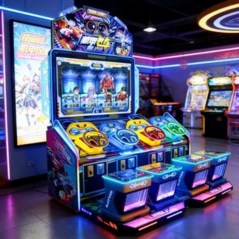 coin operated shooting racing game machine