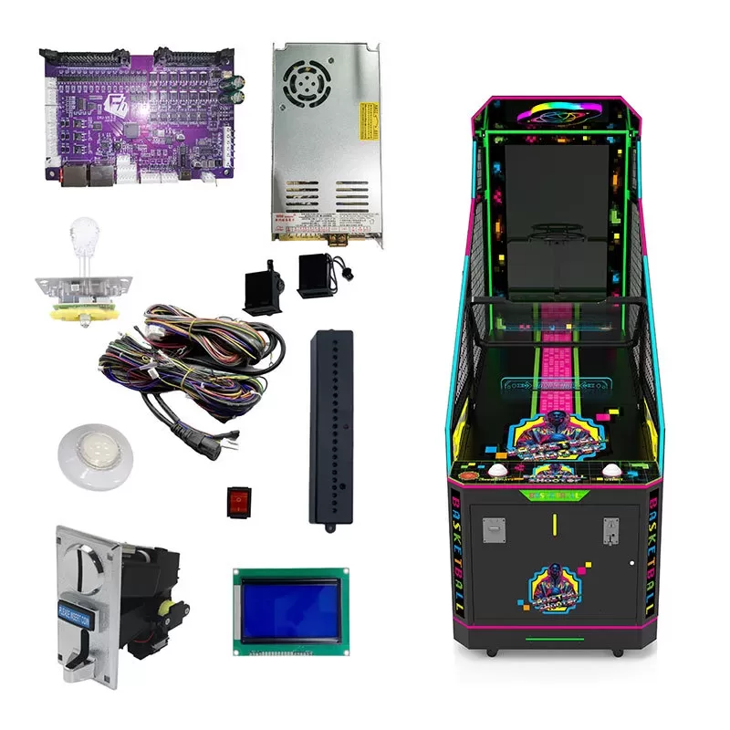 metal basketball shooting arcade machine