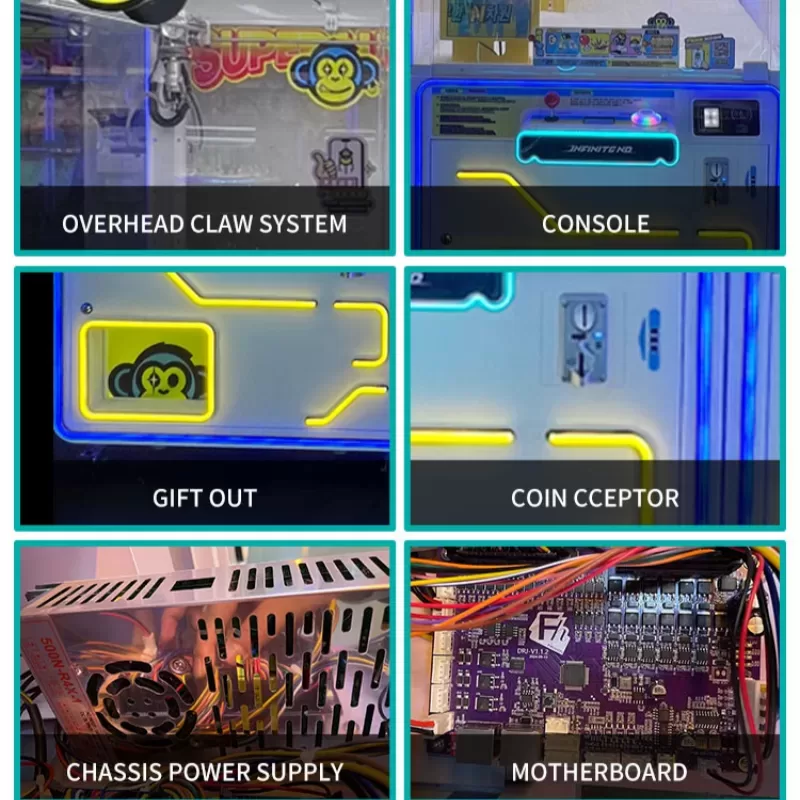 LED light claw machine