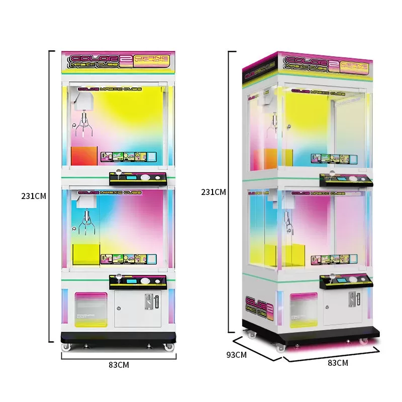 transparent claw crane machine