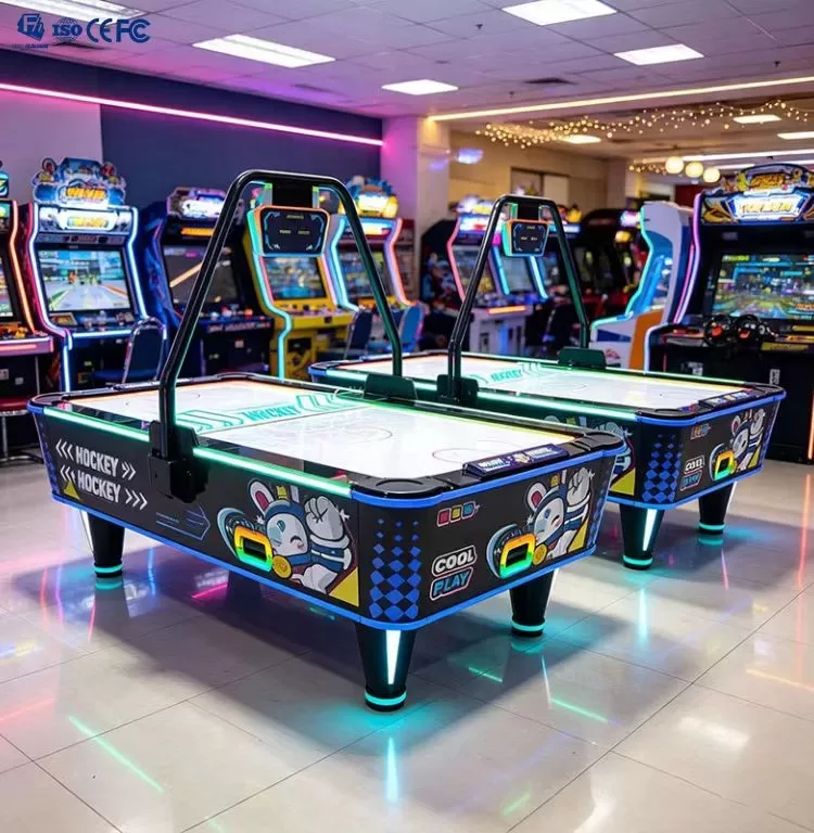 Coin Operated Commercial Air Hockey Table 2 Player Arcade Machine Factory CE