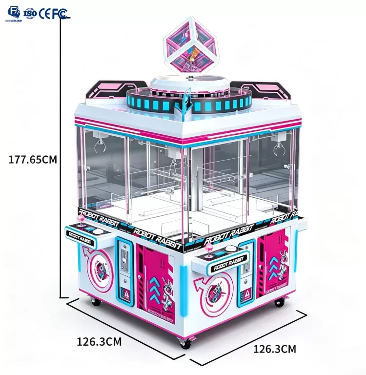 4-Player Island Claw Crane Machine CE Certified | Arcade Doll Machine Manufacturer